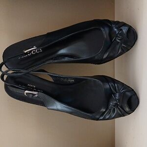 SESTO MEUCCI Blk Peep Toe Sandals Sz 8.5 Narrow